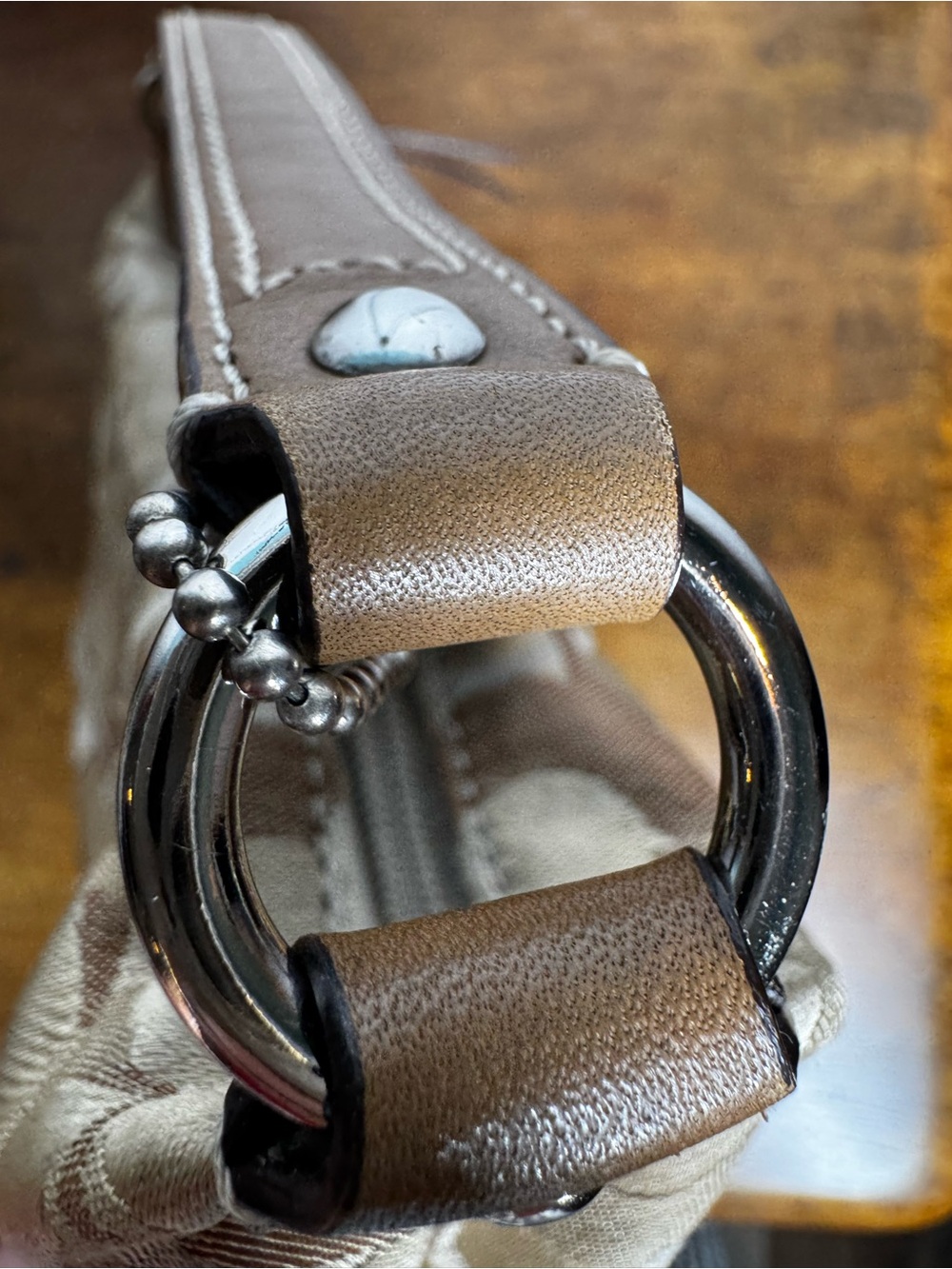 Coach Y2K Trendy Mini Satchel in Tan and Cream Signature Canvas - Picture 10 of 12